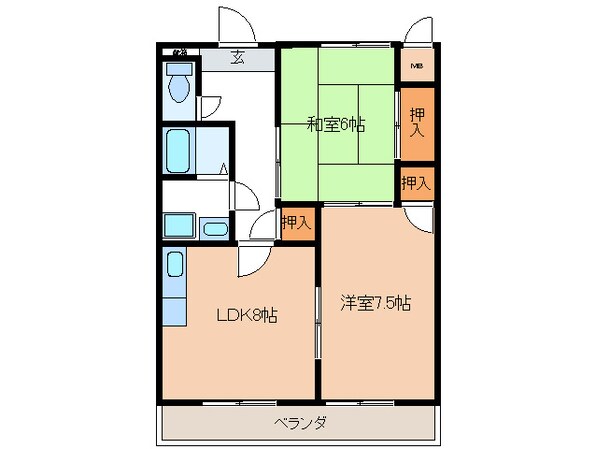 コンフォート２１の物件間取画像